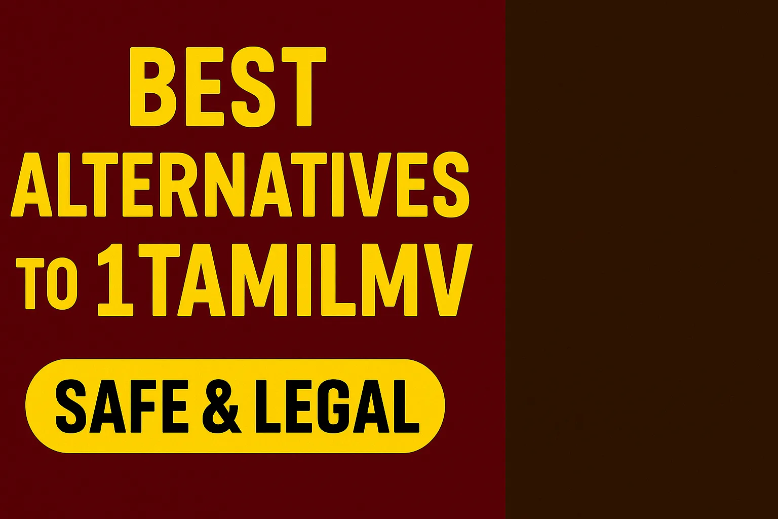 Best Alternatives to 1TamilMV: Safe and Legal Platforms to Watch Tamil Movies