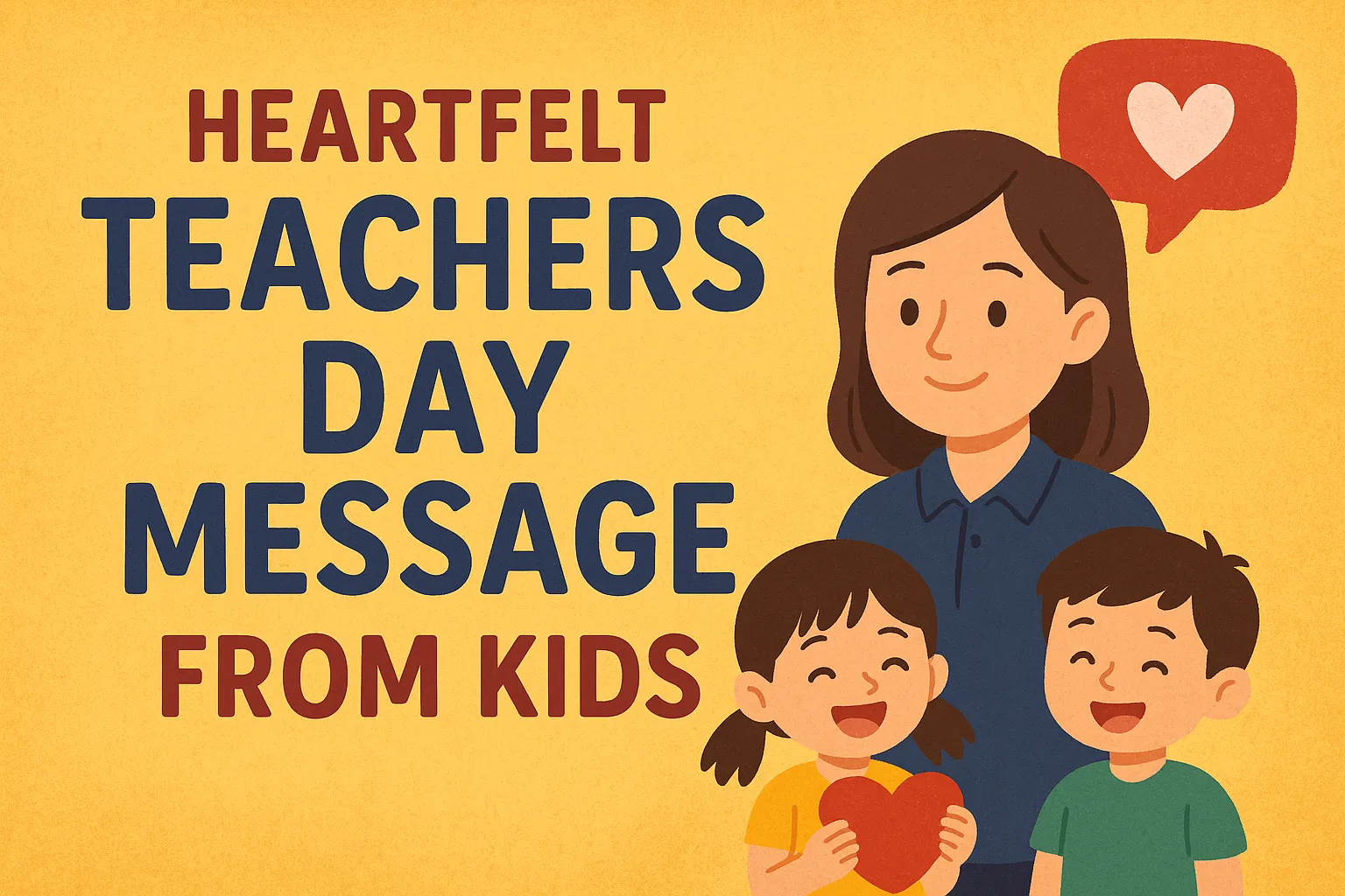 Best Teachers Day Message from Kids – Short, Cute & Funny Wishes